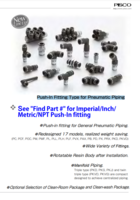 PISCO PUSH-IN FITTINGS CATALOG PUSH-IN FITTING TYPE FOR PNEUMATIC PIPING